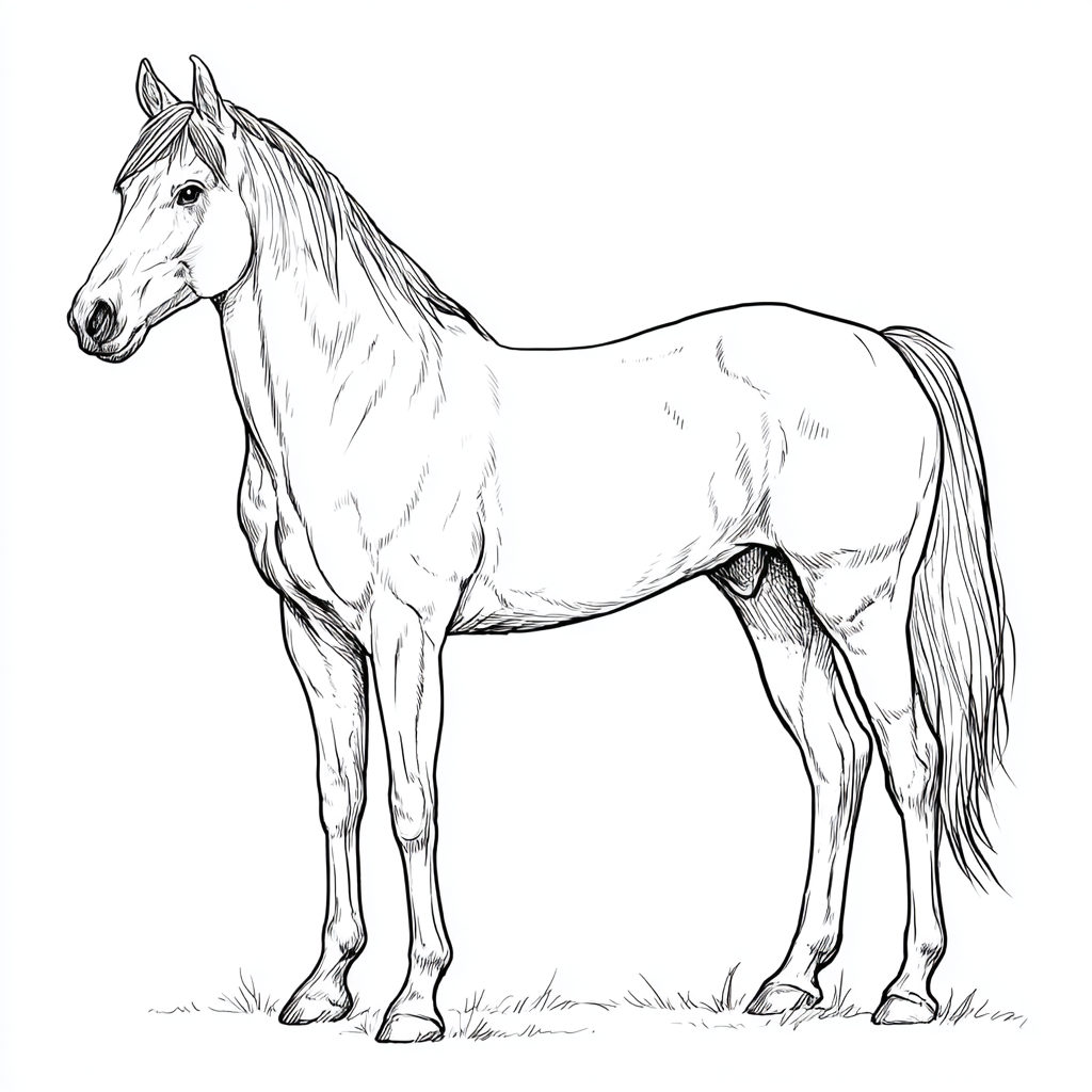 Caballo Hannoveriano para colorear ❤️ | Minenito