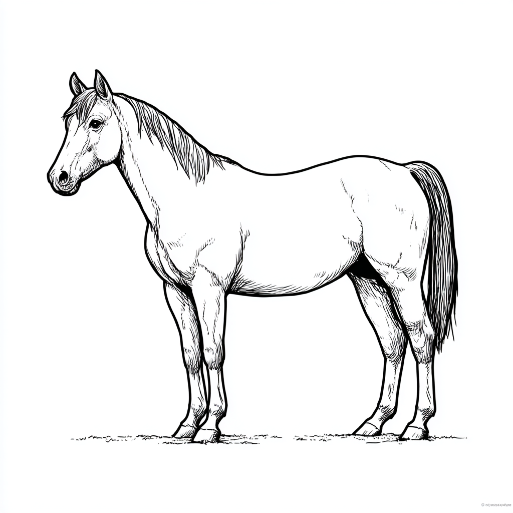 Caballo Hannoveriano para colorear ❤️ | Minenito