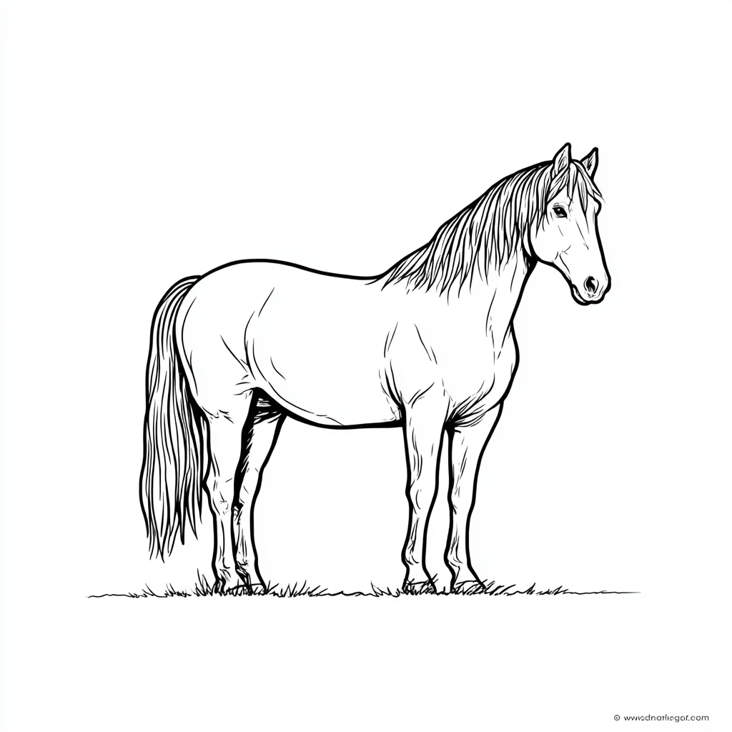 Caballo Hannoveriano para colorear ❤️ | Minenito