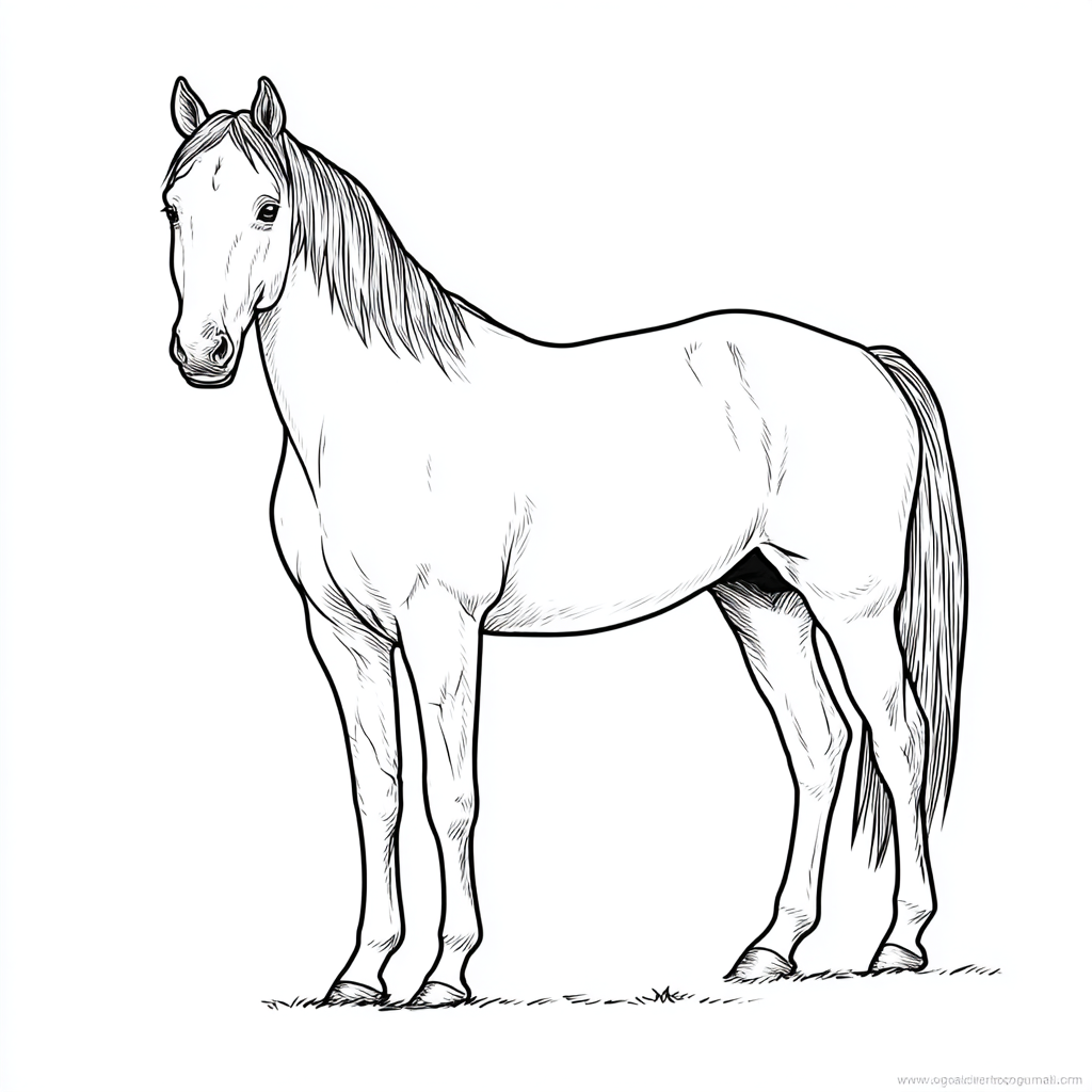Caballo Hannoveriano para colorear ❤️ | Minenito