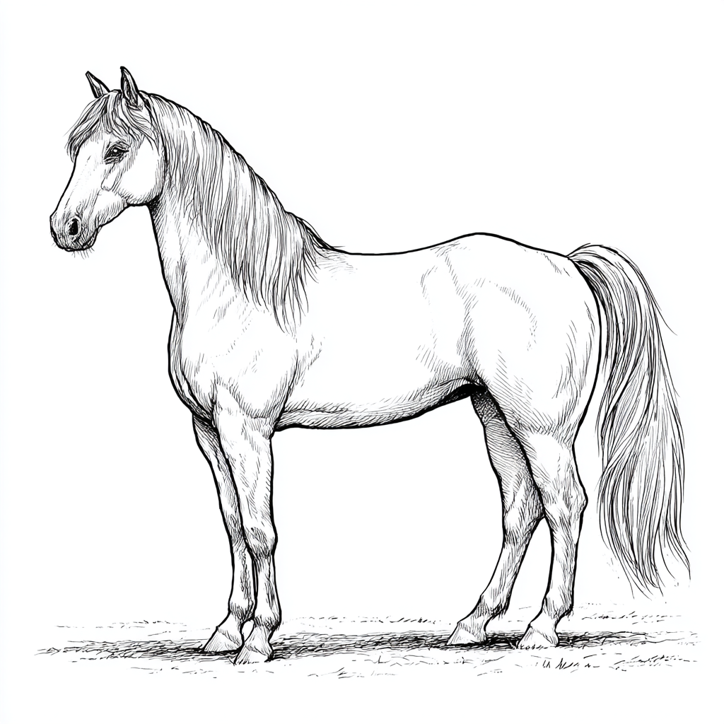 Caballo Hannoveriano para colorear ❤️ | Minenito