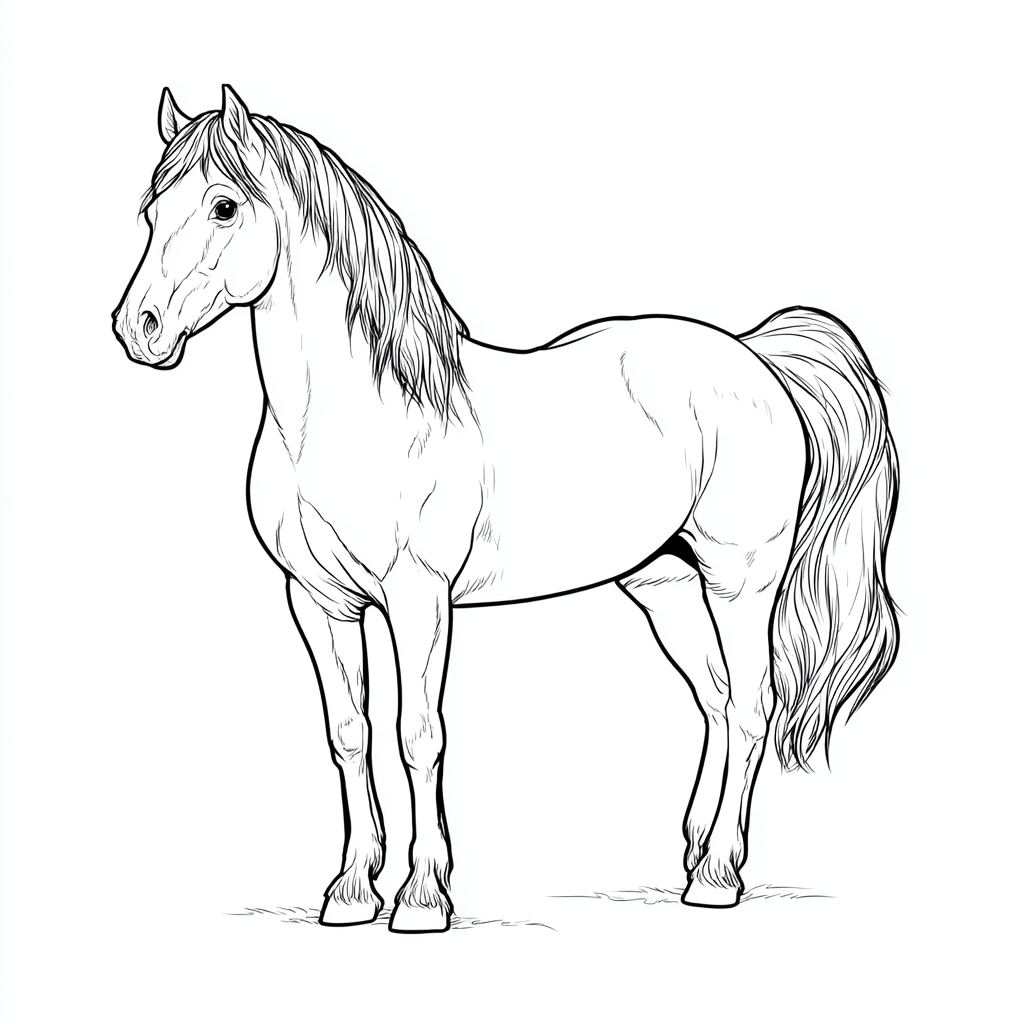 Caballo Hannoveriano para colorear ❤️ | Minenito