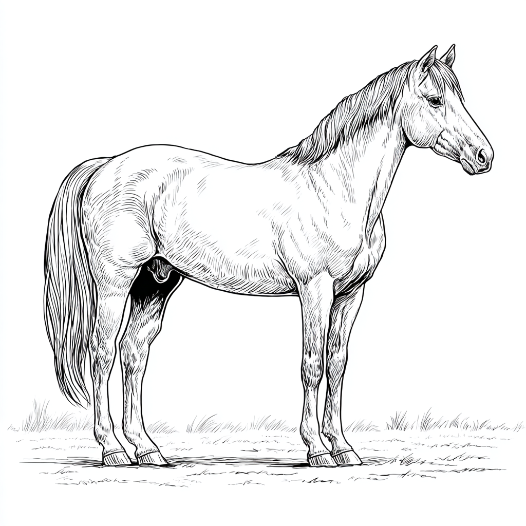 Caballo Hannoveriano para colorear ❤️ | Minenito