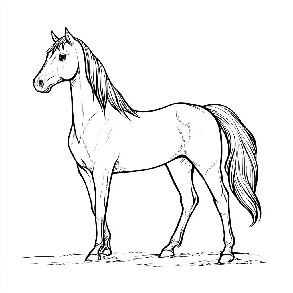Caballo Hannoveriano para colorear ❤️ | Minenito