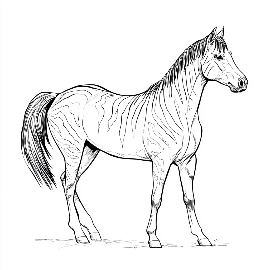 Caballo Hannoveriano para colorear ❤️ | Minenito