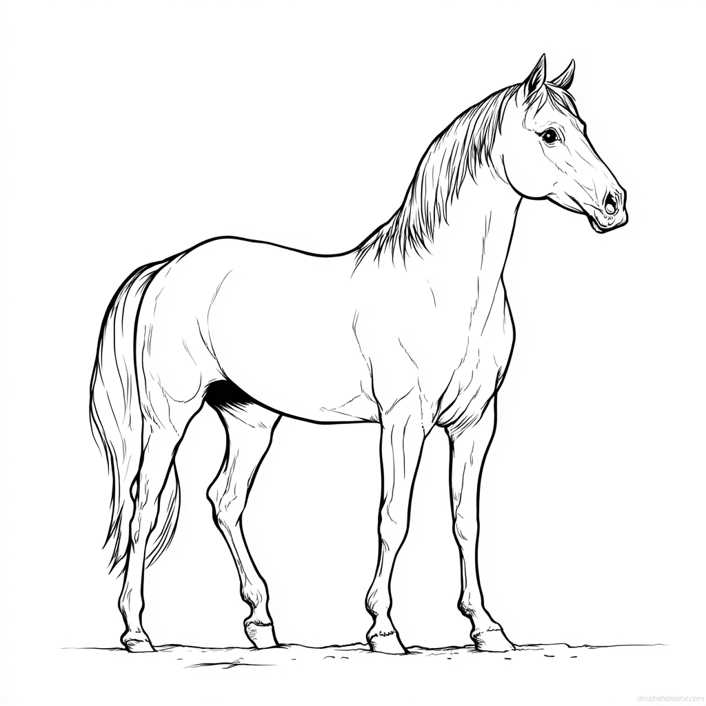 Caballo Hannoveriano para colorear ❤️ | Minenito