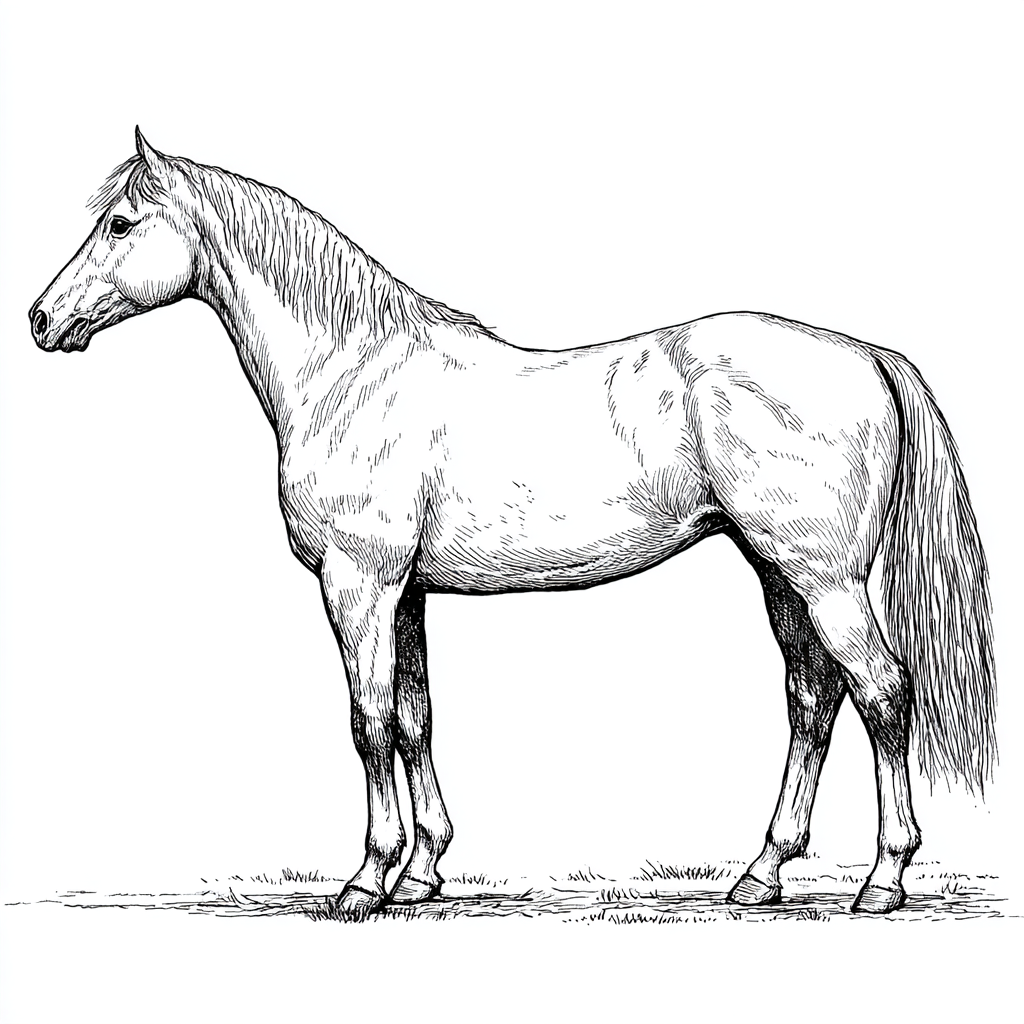 Caballo Hannoveriano para colorear ❤️ | Minenito