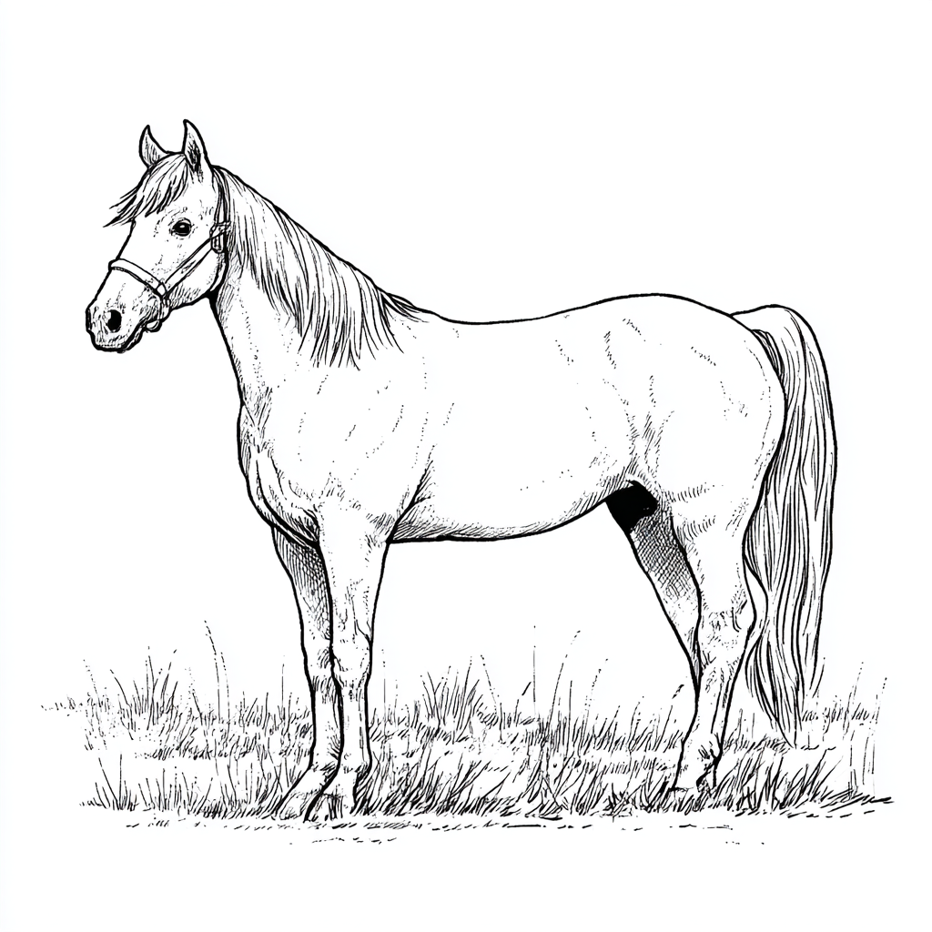 Caballo Hannoveriano para colorear ❤️ | Minenito