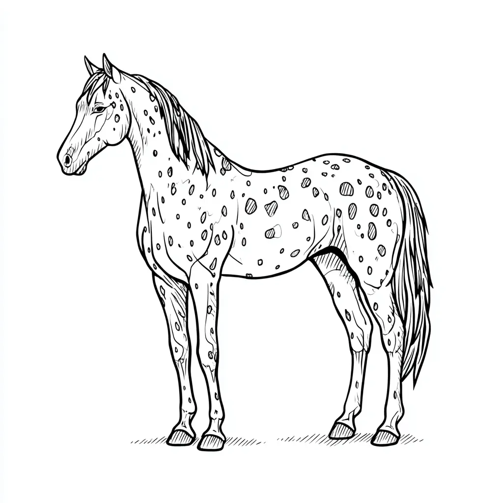 Caballo Pinto para colorear ❤️ | Minenito