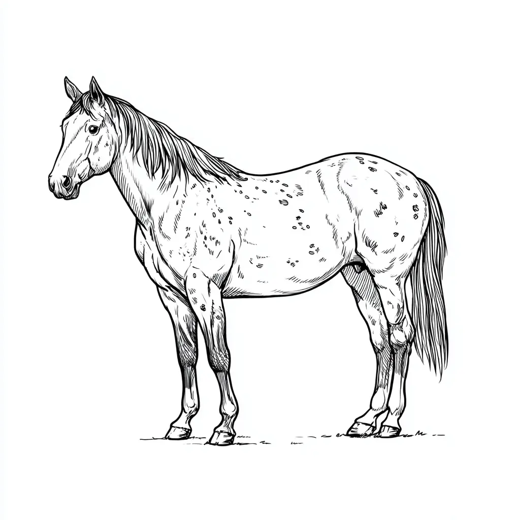 Caballo Pinto para colorear ❤️ | Minenito