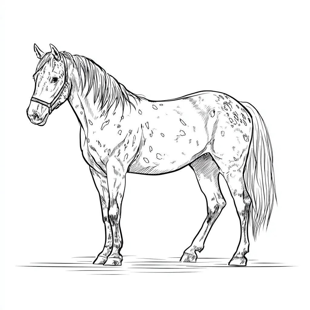 Caballo Pinto para colorear ❤️ | Minenito