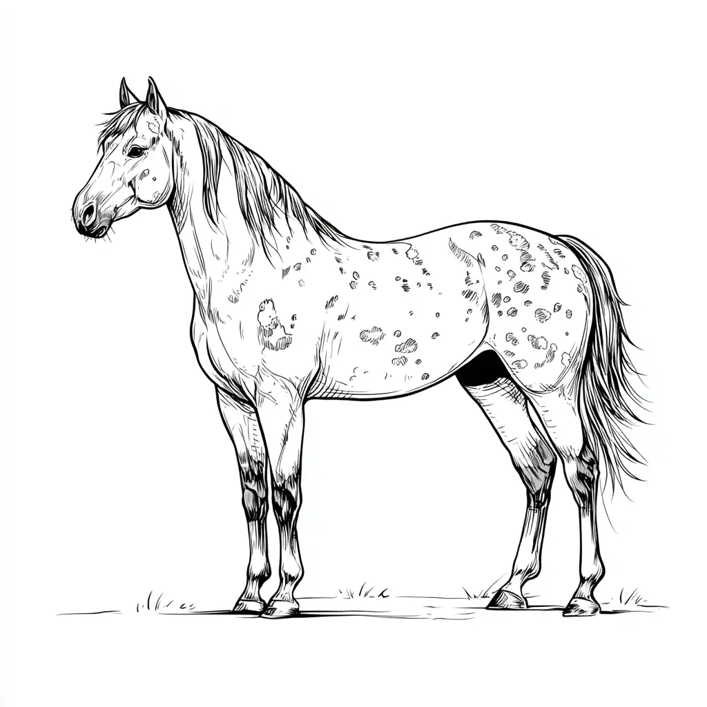 Caballo Pinto para colorear ❤️ | Minenito