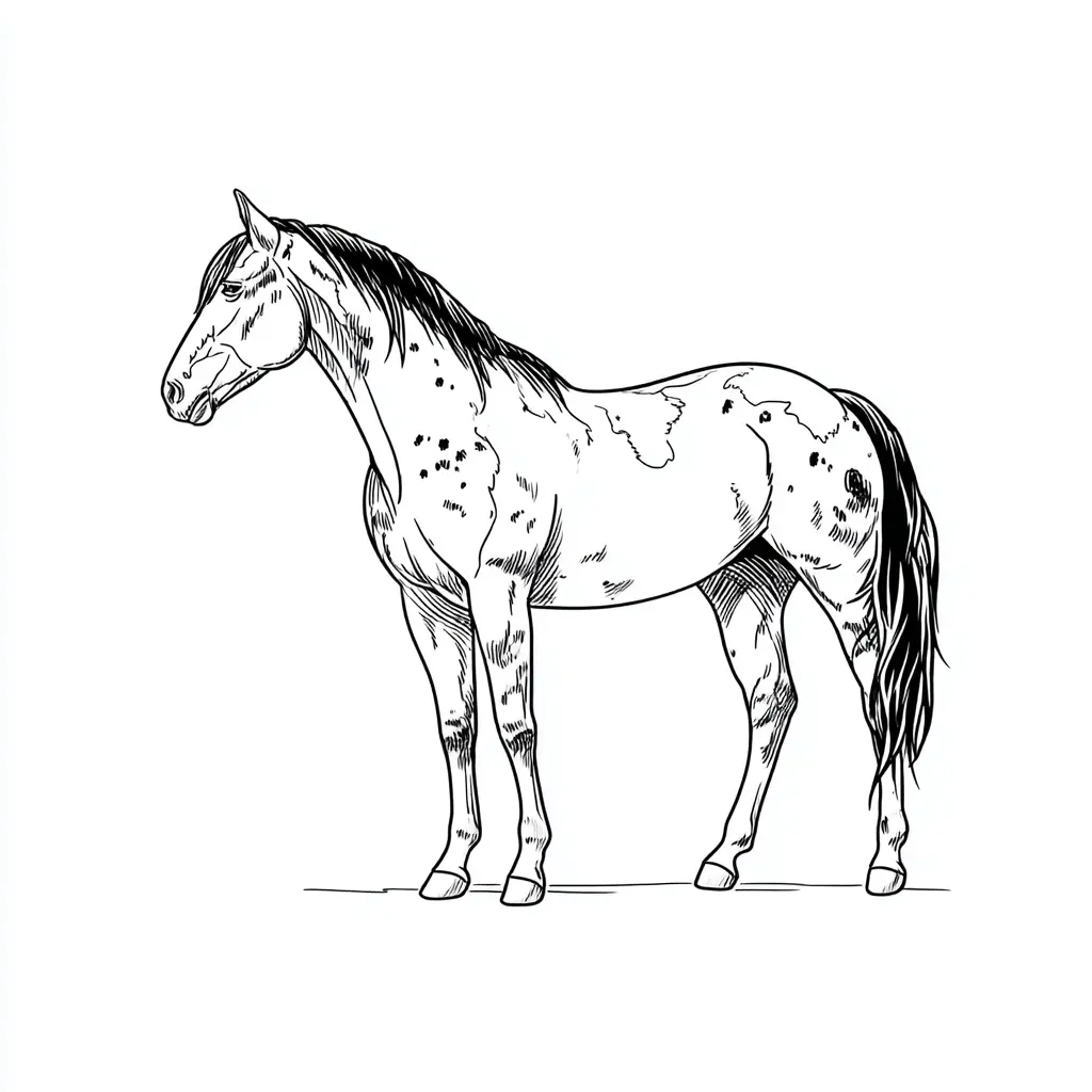 Caballo Pinto para colorear ❤️ | Minenito