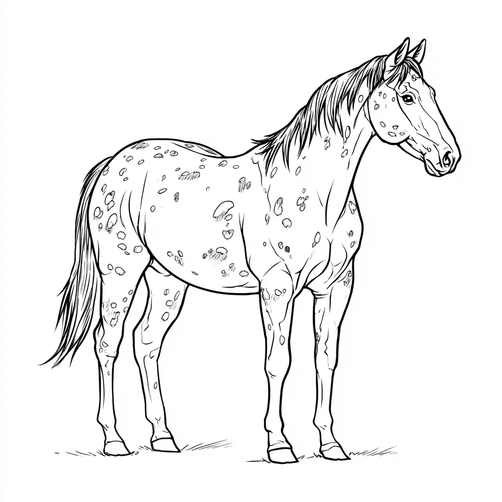 Caballo Pinto para colorear ❤️ | Minenito