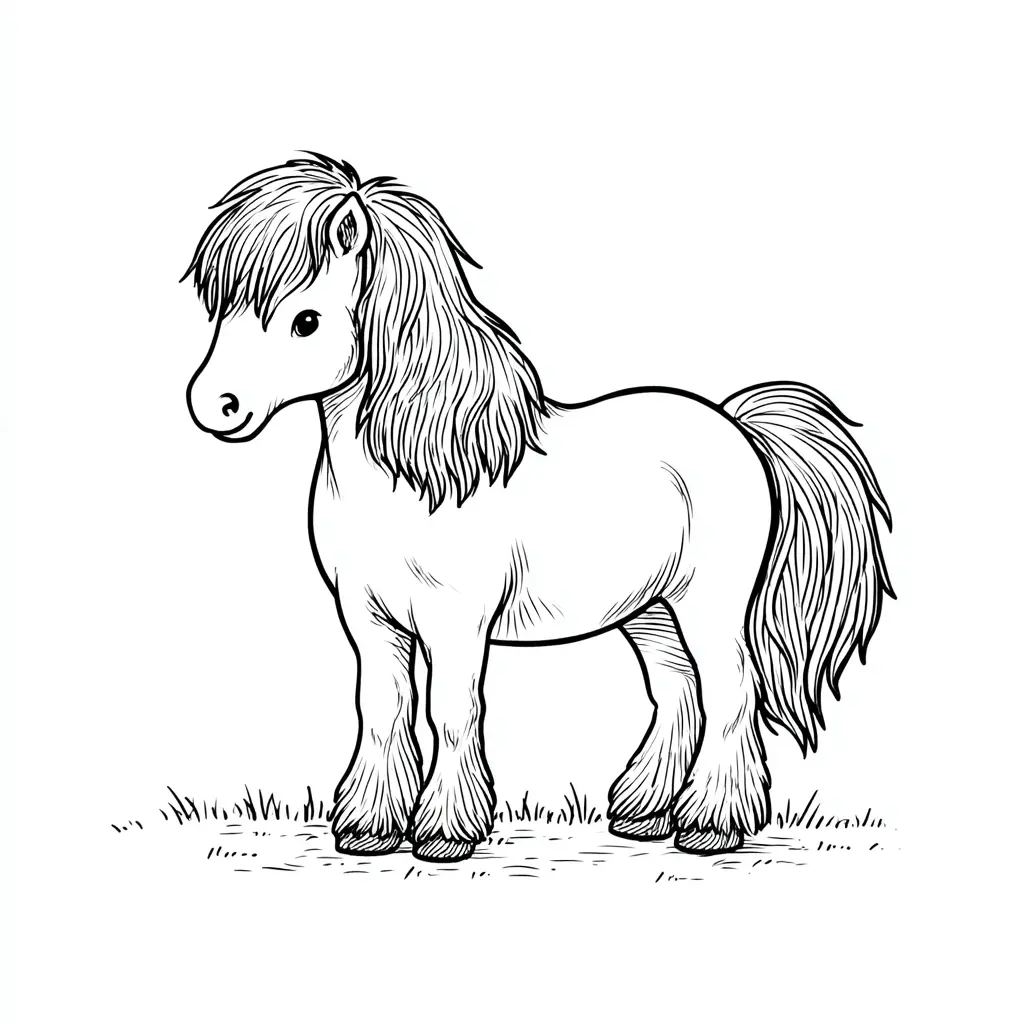 Dibujo de Poni para colorear ❤️ | Minenito