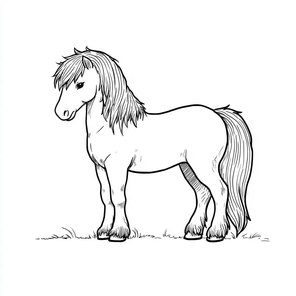 Dibujo de Poni para colorear ❤️ | Minenito