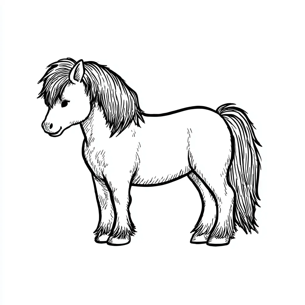 Dibujo de Poni para colorear ❤️ | Minenito
