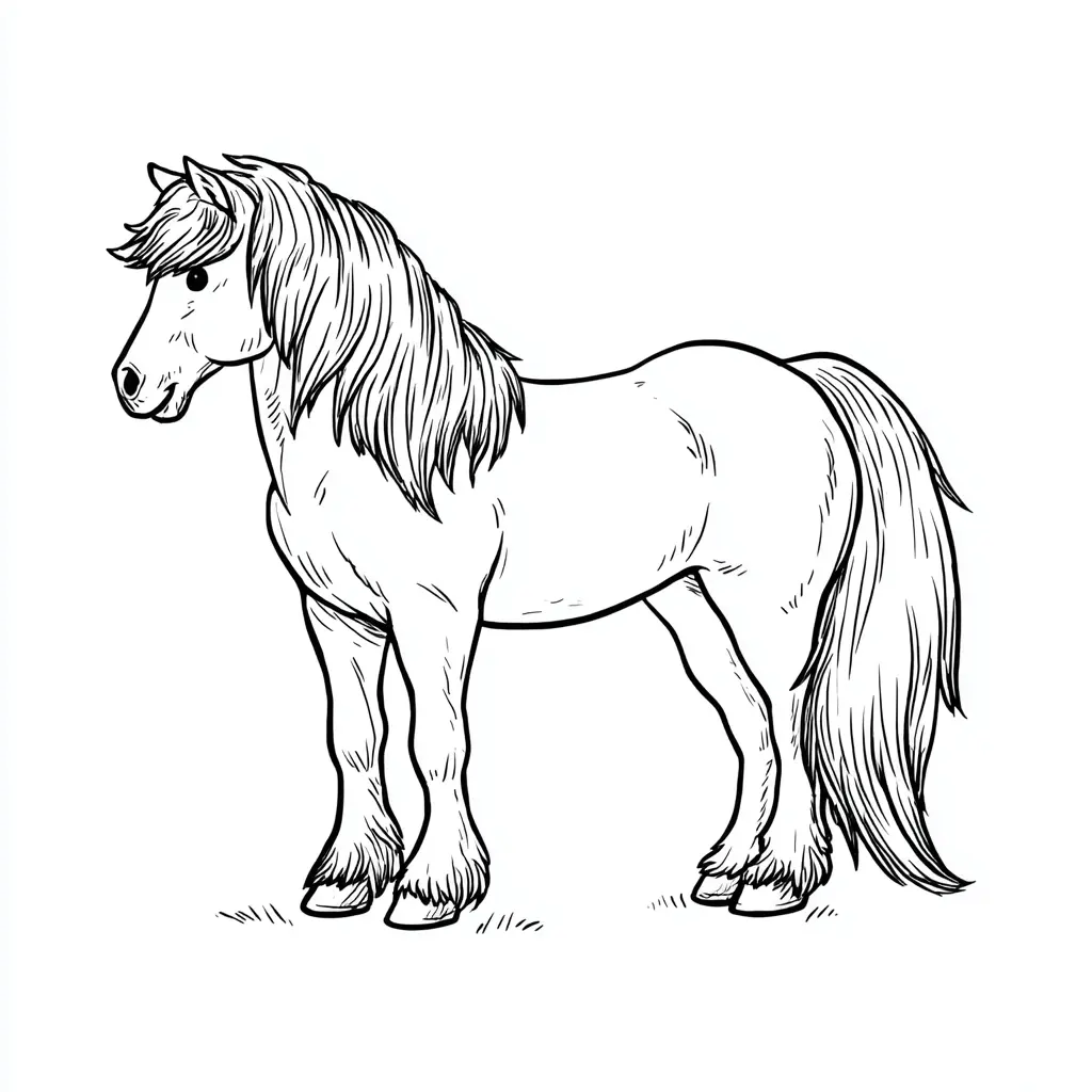 Dibujo de Poni para colorear ❤️ | Minenito