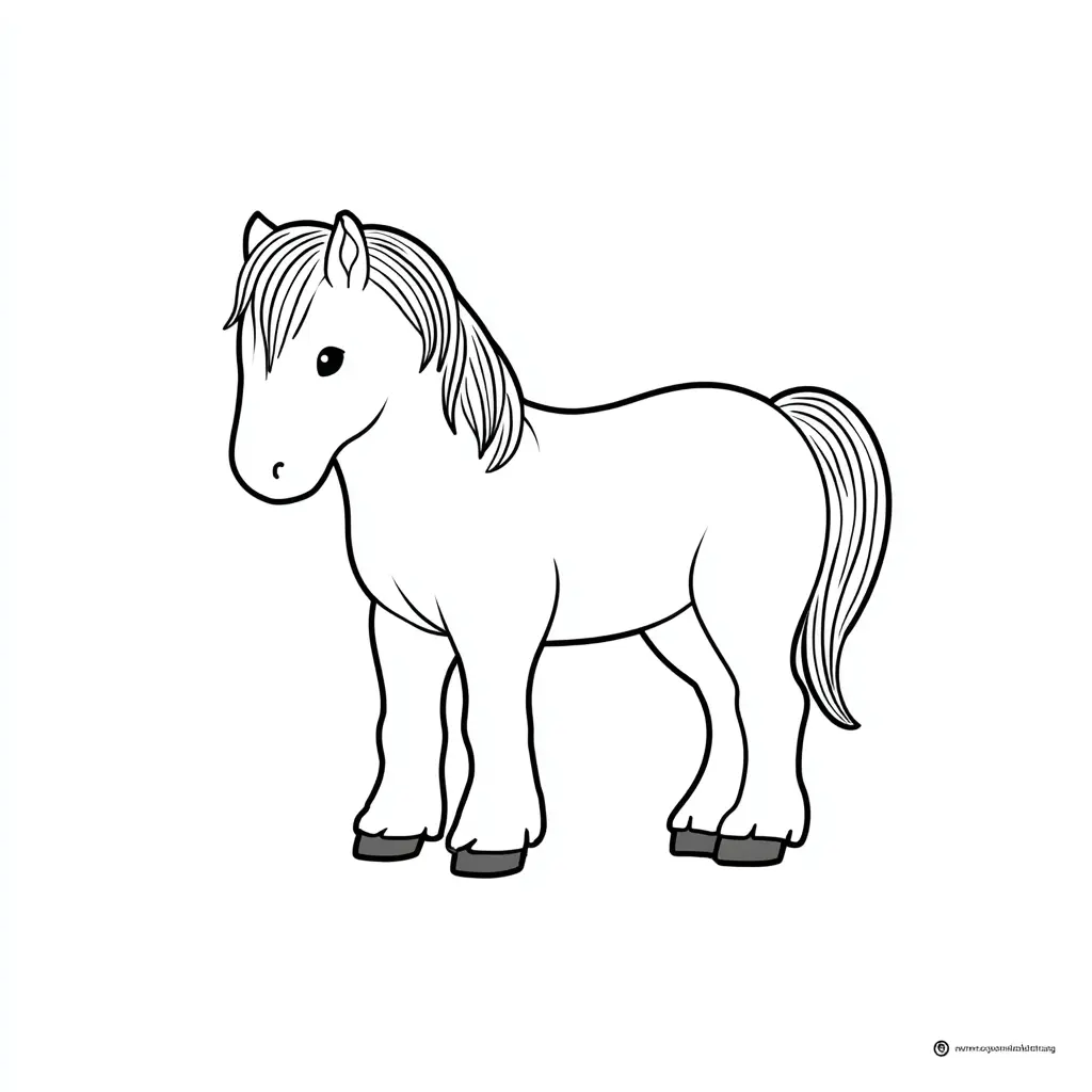 Dibujo de Poni para colorear ❤️ | Minenito