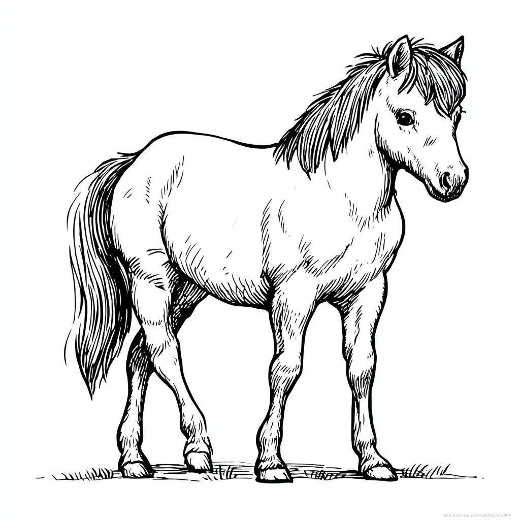Dibujo de Poni para colorear ❤️ | Minenito