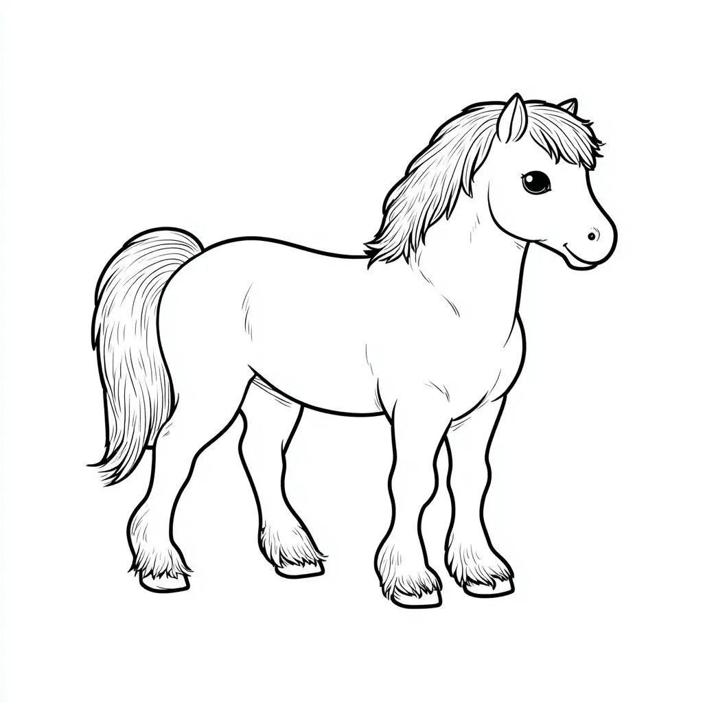 Dibujo de Poni para colorear ❤️ | Minenito