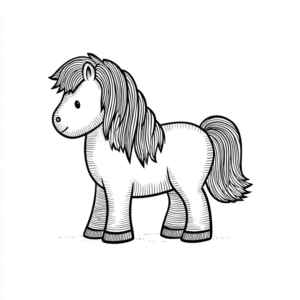Dibujo de Poni para colorear ❤️ | Minenito