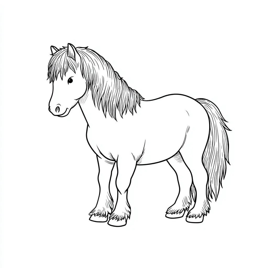 Dibujo de Poni para colorear ❤️ | Minenito