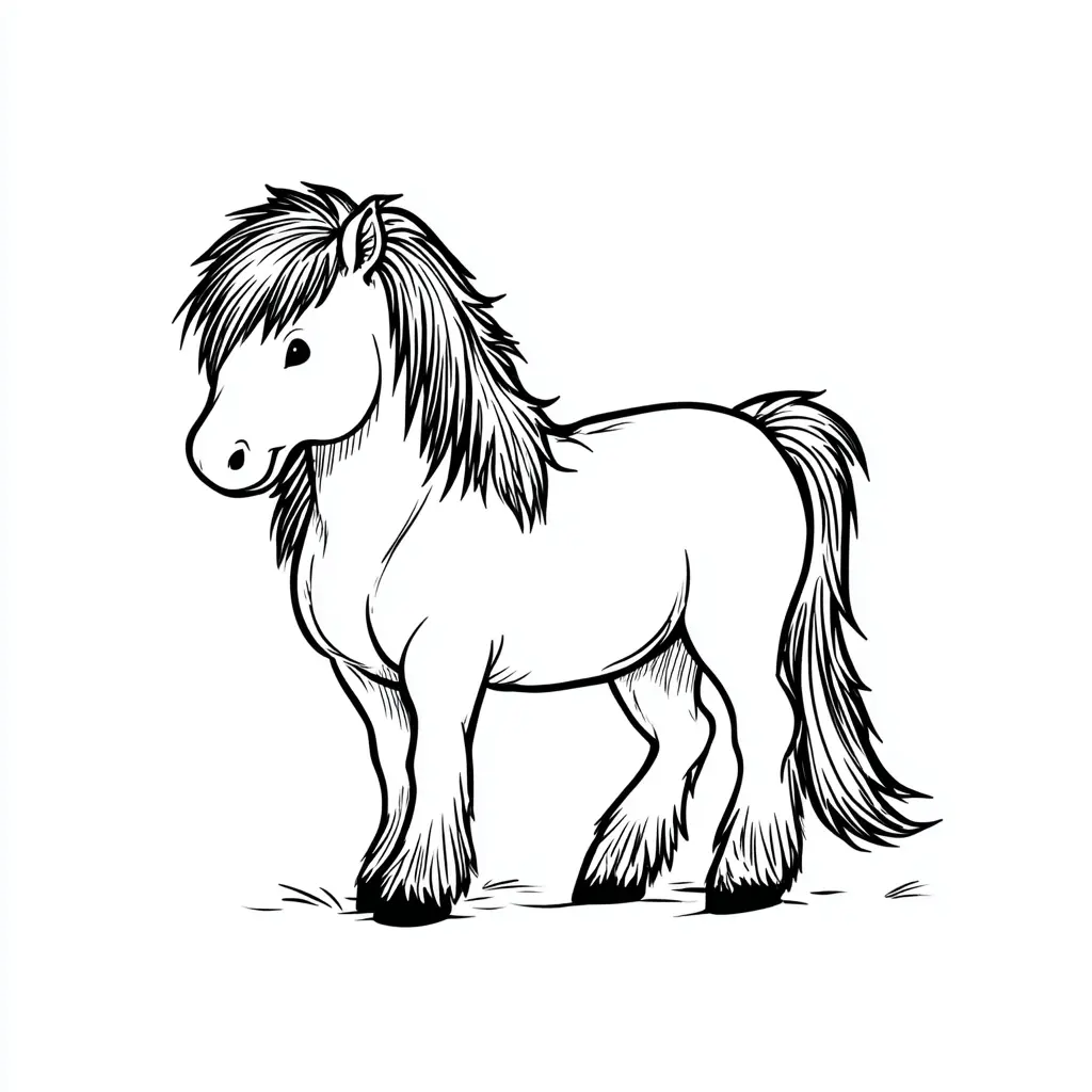 Dibujo de Poni para colorear ❤️ | Minenito