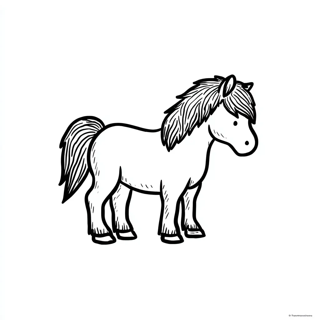 Dibujo de Poni para colorear ❤️ | Minenito