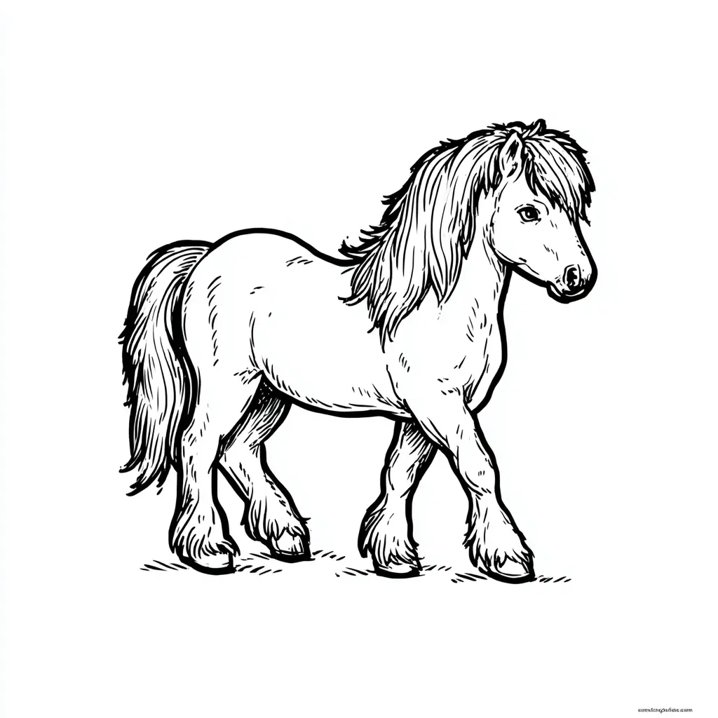 Dibujo de Poni para colorear ❤️ | Minenito
