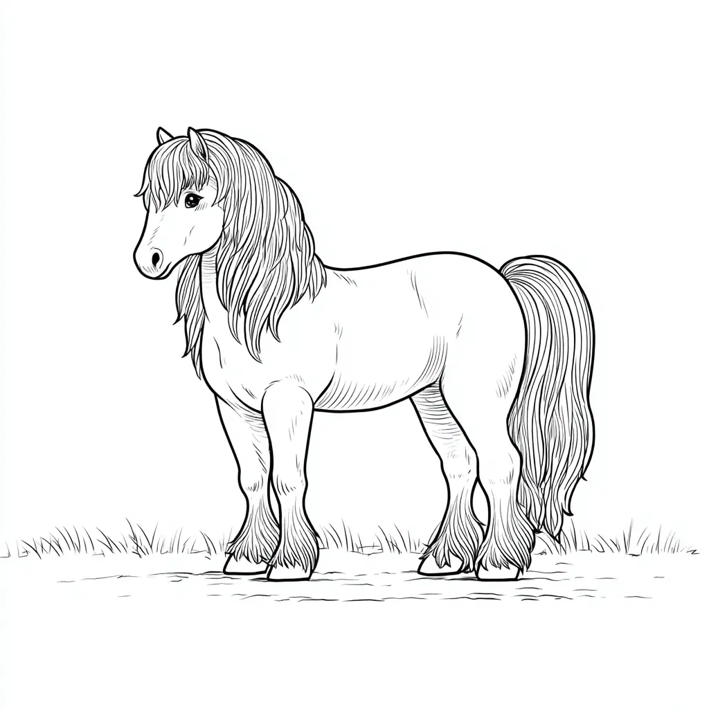 Dibujo de Poni para colorear ❤️ | Minenito