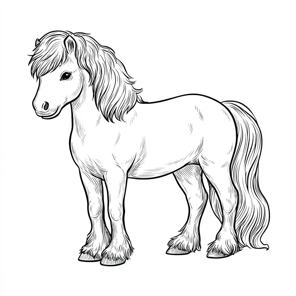 Dibujo de Poni para colorear ❤️ | Minenito