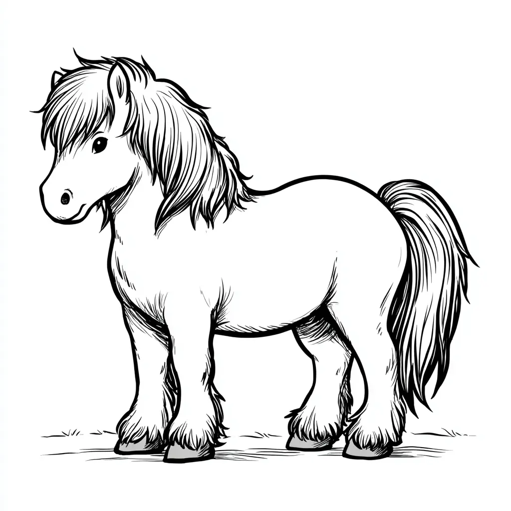 Dibujo de Poni para colorear ❤️ | Minenito