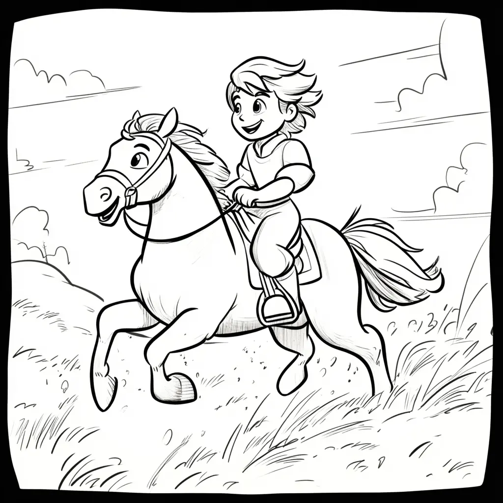 Galopando a caballo: Dibujos de caballos para colorear ❤️ | Minenito