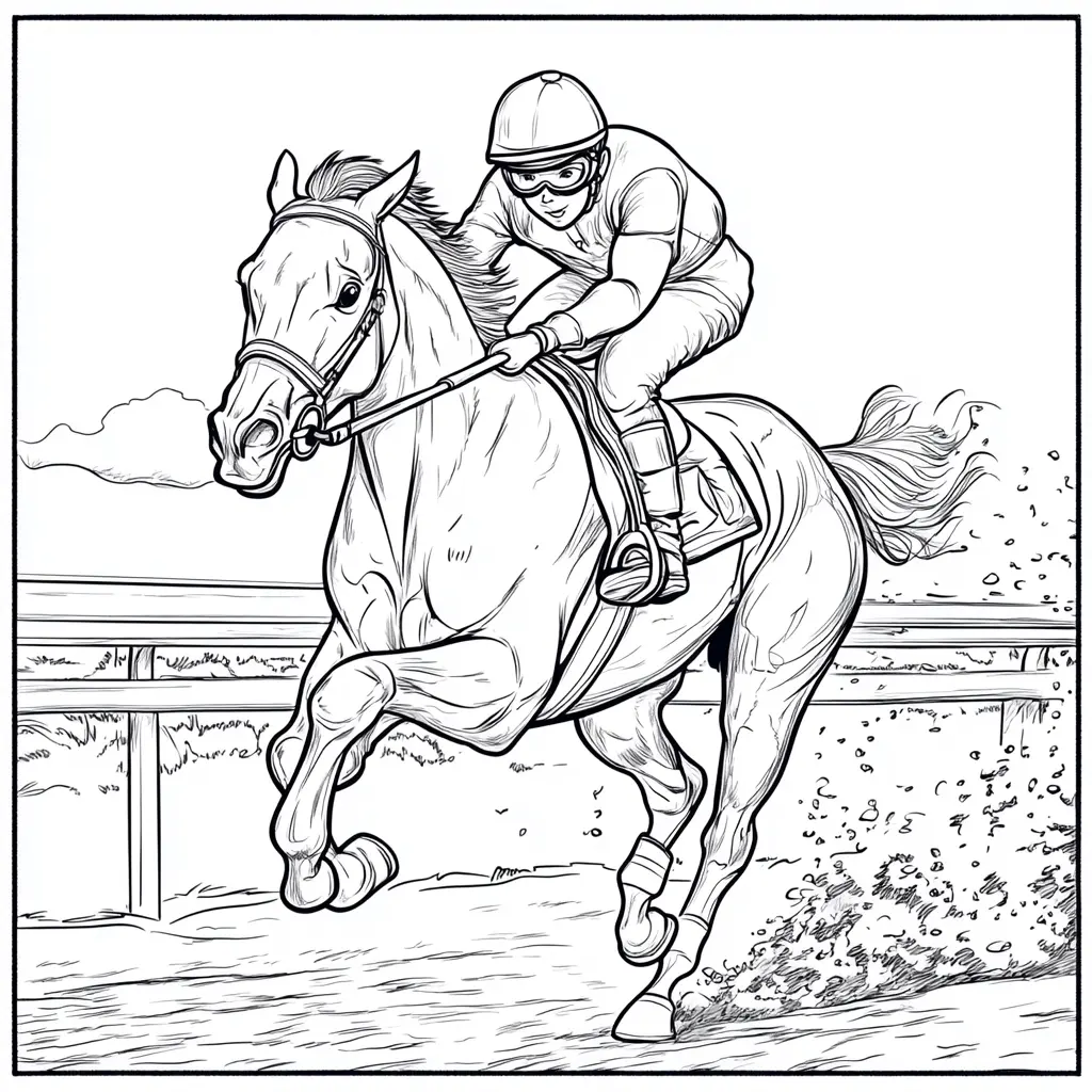 Jinete a caballo: Dibujos de caballos para colorear ❤️ | Minenito