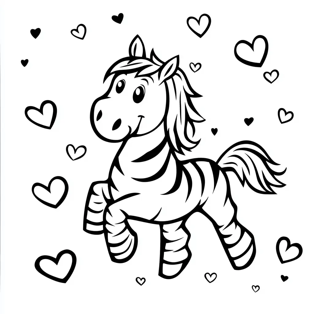 Potro bailando feliz: Dibujos de caballos para colorear ❤️ | Minenito