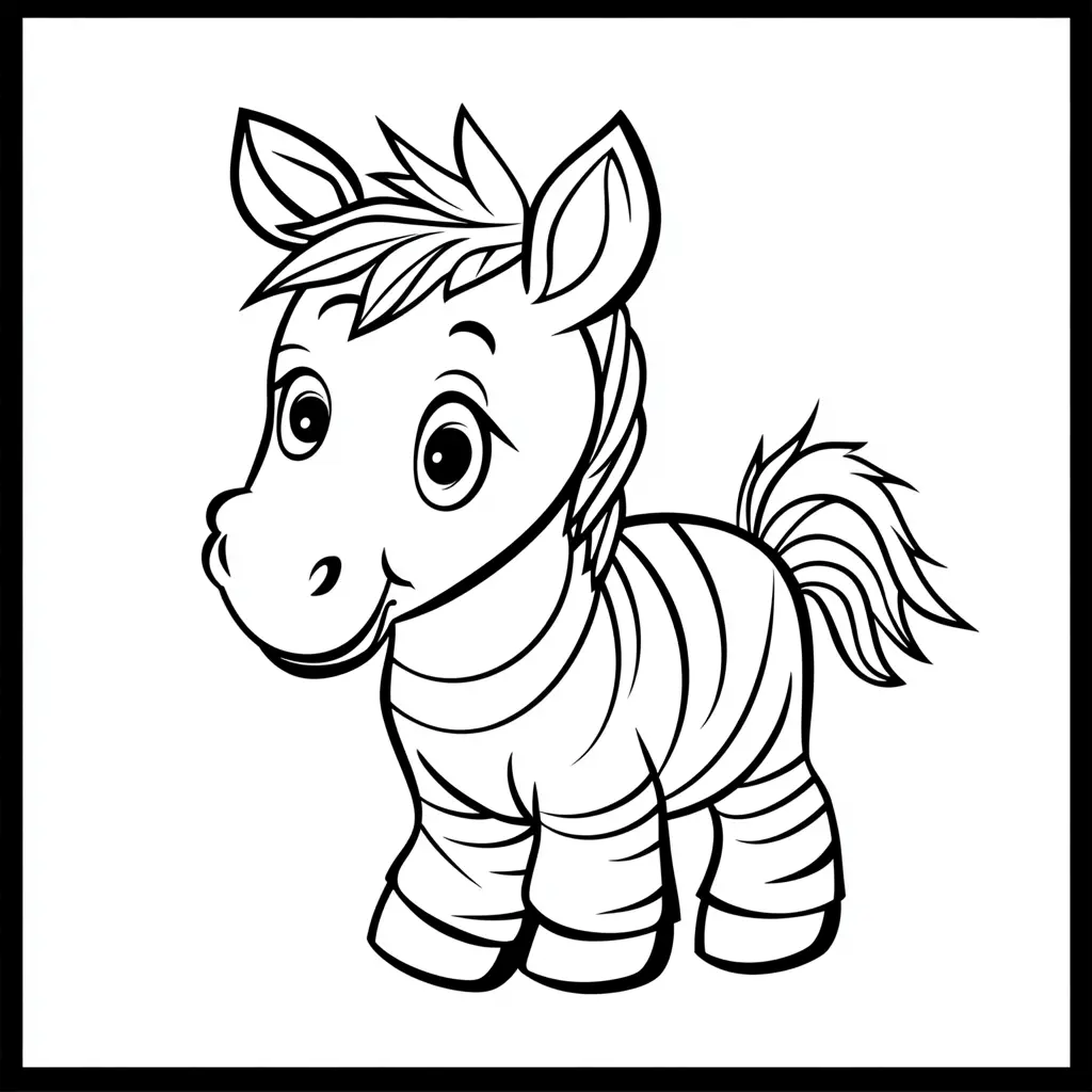 Potro despeinado: Dibujos de caballos para colorear ❤️ | Minenito