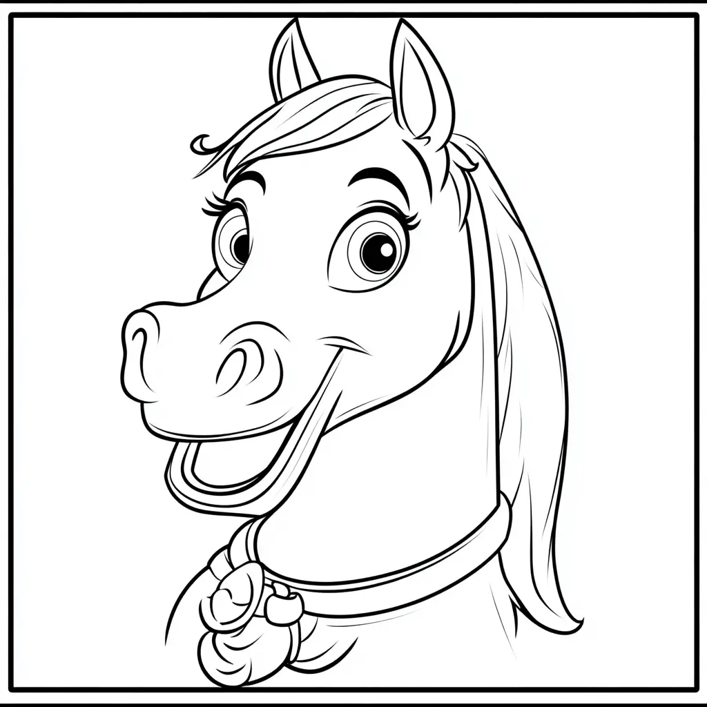 Retrato de yegua: Dibujos de caballos para colorear ❤️ | Minenito