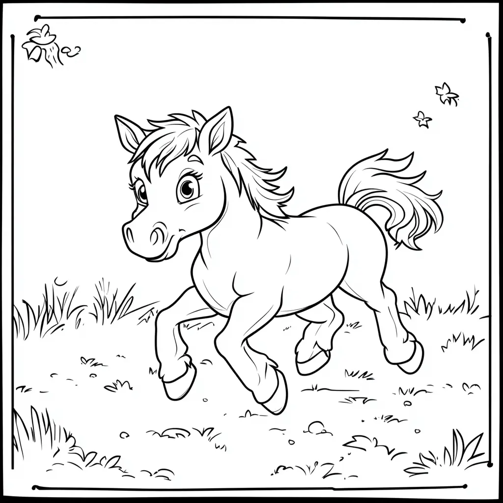 Un caballo aventurero: Dibujos de caballos para colorear ❤️ | Minenito