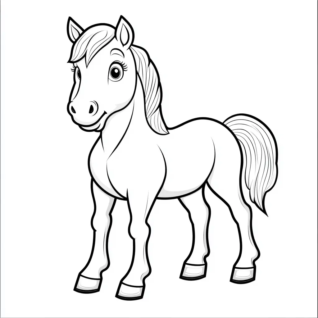 Un caballo bonito: Dibujos de caballos para colorear ❤️ | Minenito
