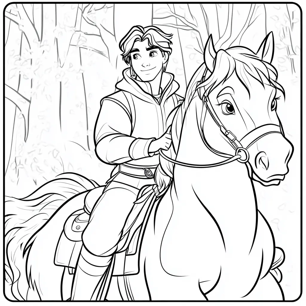 Príncipe a caballo: Dibujos de caballos para colorear ❤️ | Minenito