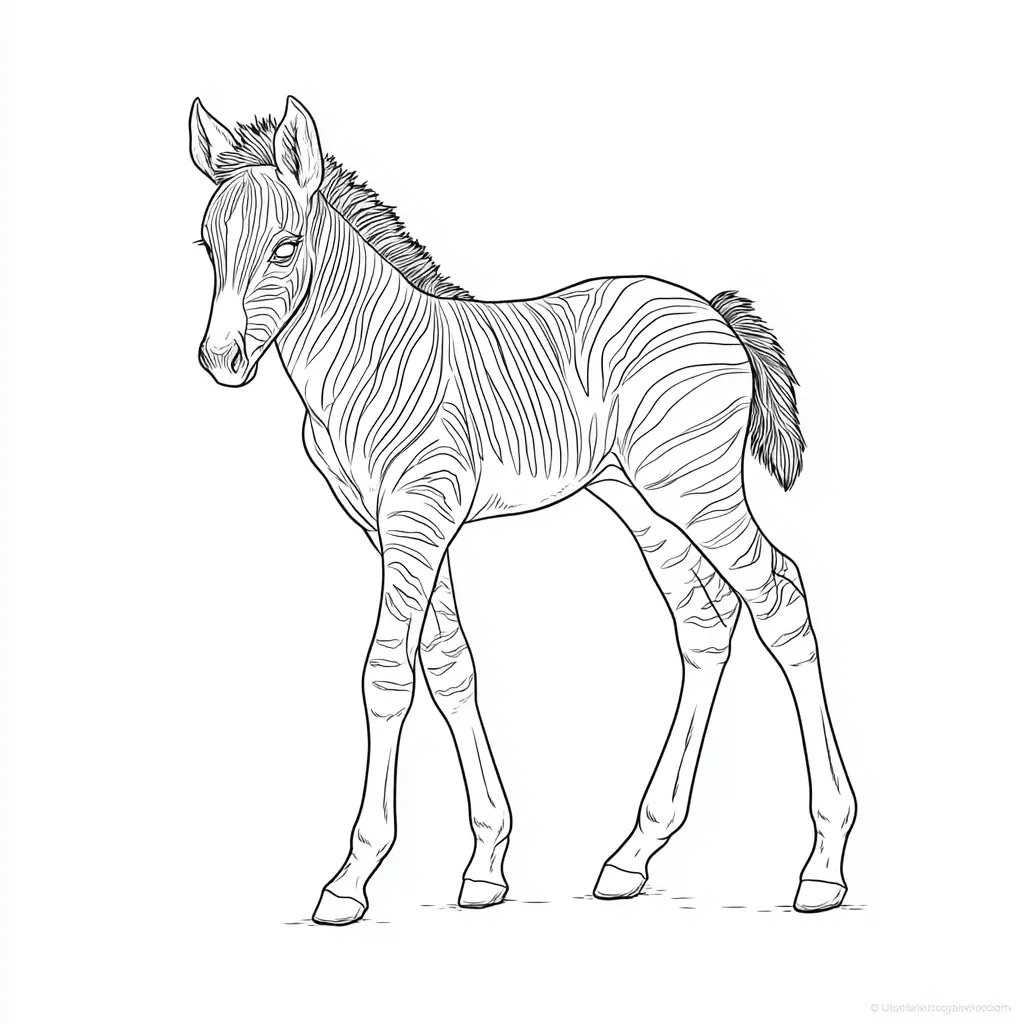 "Una cebra" Dibujos de cebras para colorear ❤️ | Minenito