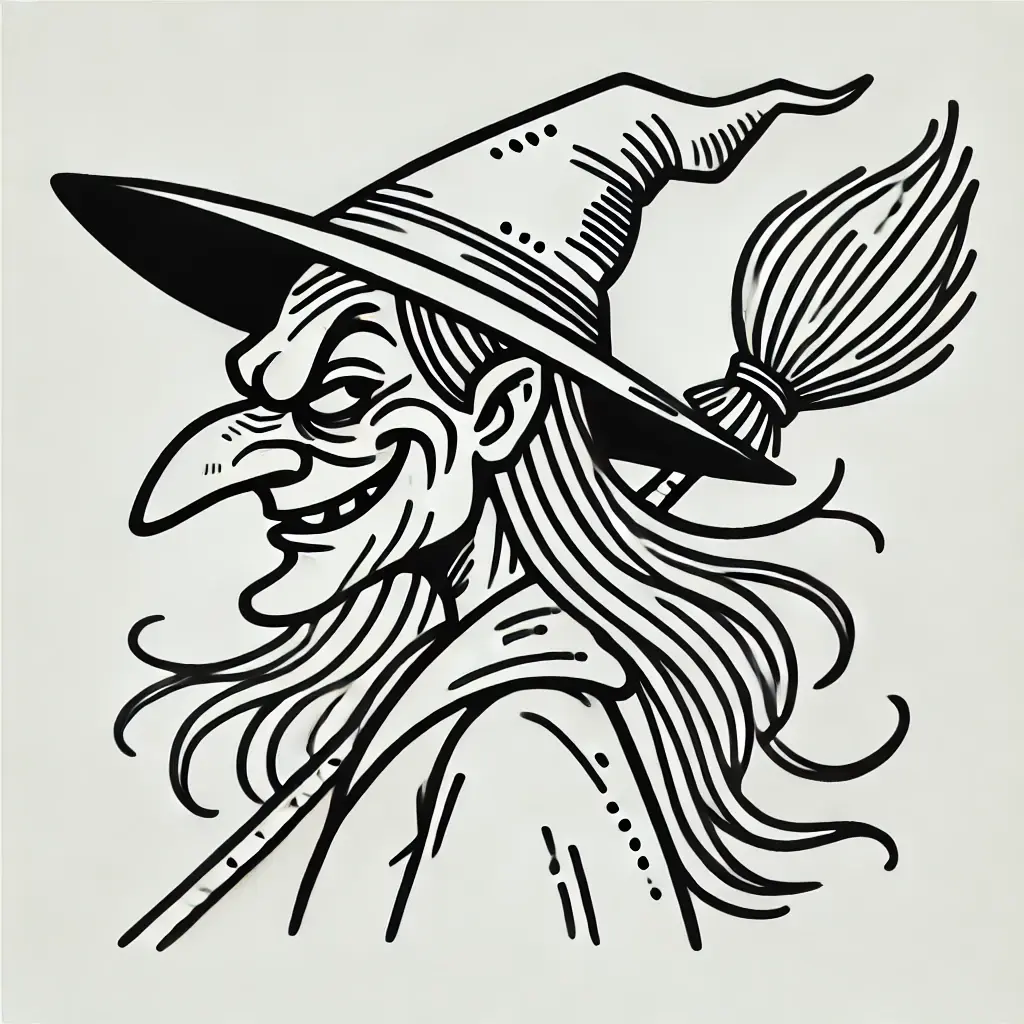 Dibujos de Halloween para colorear | LA BRUJA MALVADA Dibujos de Halloween para colorear | LA BRUJA MALVADA