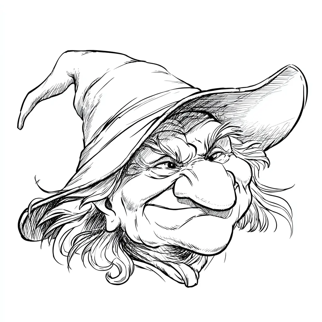 Dibujos de Halloween para colorear | CARICATURA DE BRUJA Dibujos de Halloween para colorear | CARICATURA DE BRUJA