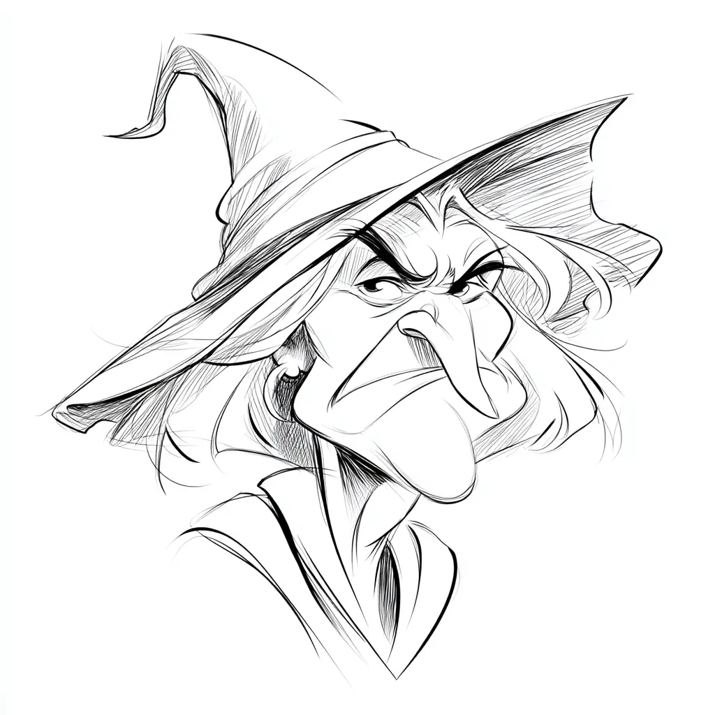 Dibujos de Halloween para colorear | BRUJA ENOJADA Dibujos de Halloween para colorear | BRUJA ENOJADA