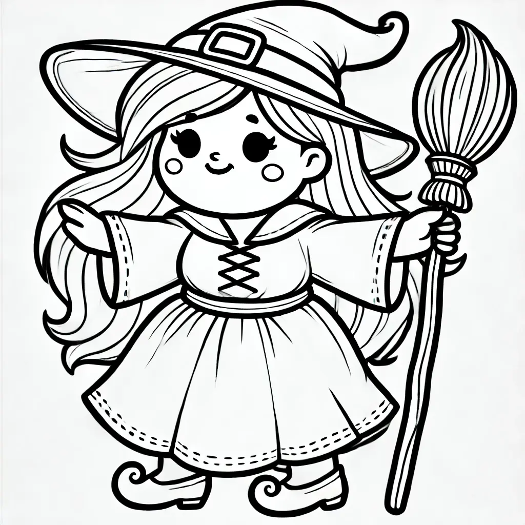 Dibujos de Halloween para colorear | BRUJA PRINCIPIANTE Dibujos de Halloween para colorear | BRUJA PRINCIPIANTE