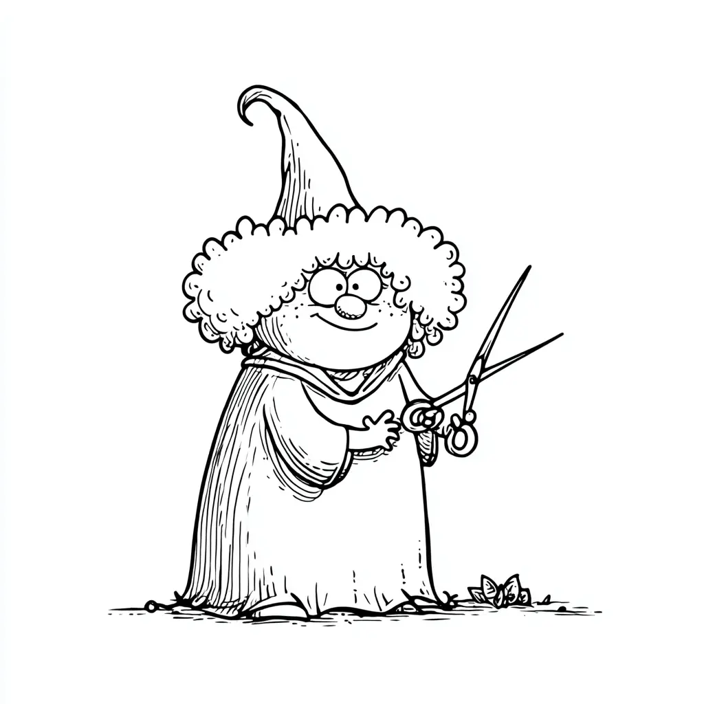 Dibujos de Halloween para colorear | LA BRUJA CON TIJERAS Dibujos de Halloween para colorear | LA BRUJA CON TIJERAS