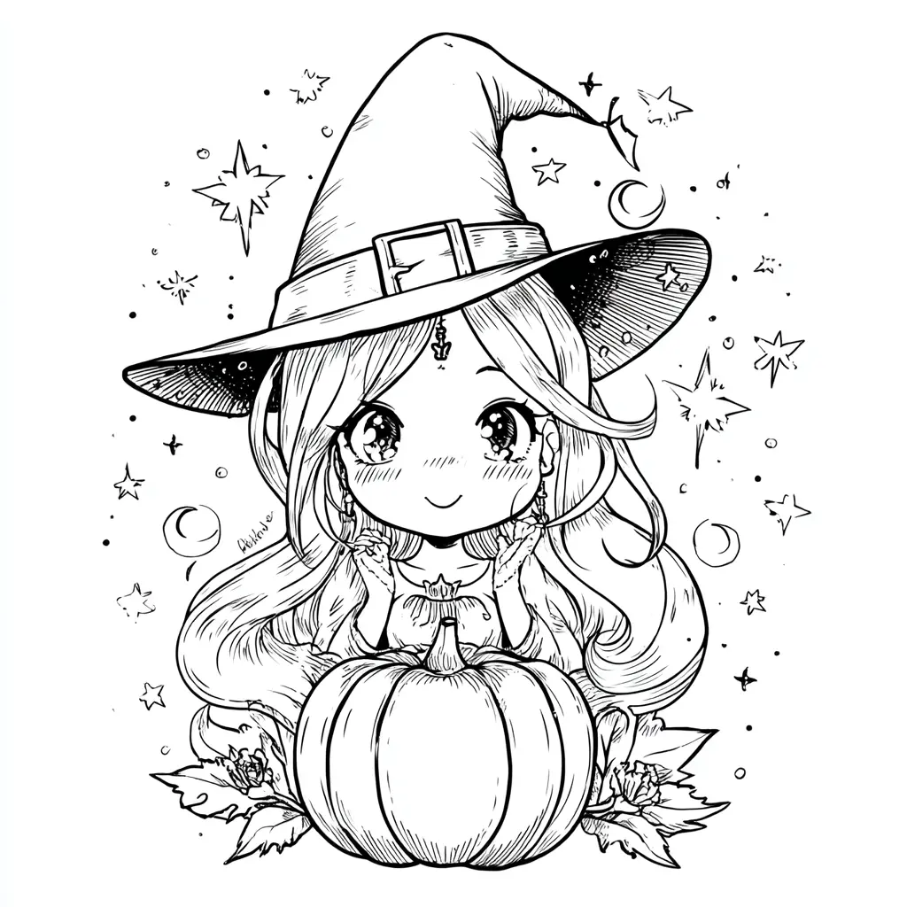 Dibujos de Halloween para colorear | LA BRUJA MÁGICA Dibujos de Halloween para colorear | LA BRUJA MÁGICA