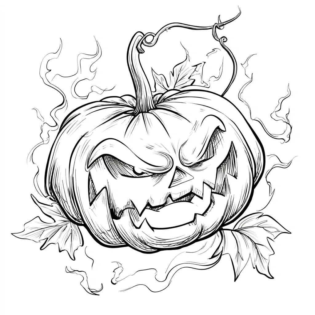 Dibujos de Halloween para colorear | CALABAZA MALVADA Dibujos de Halloween para colorear | CALABAZA MALVADA