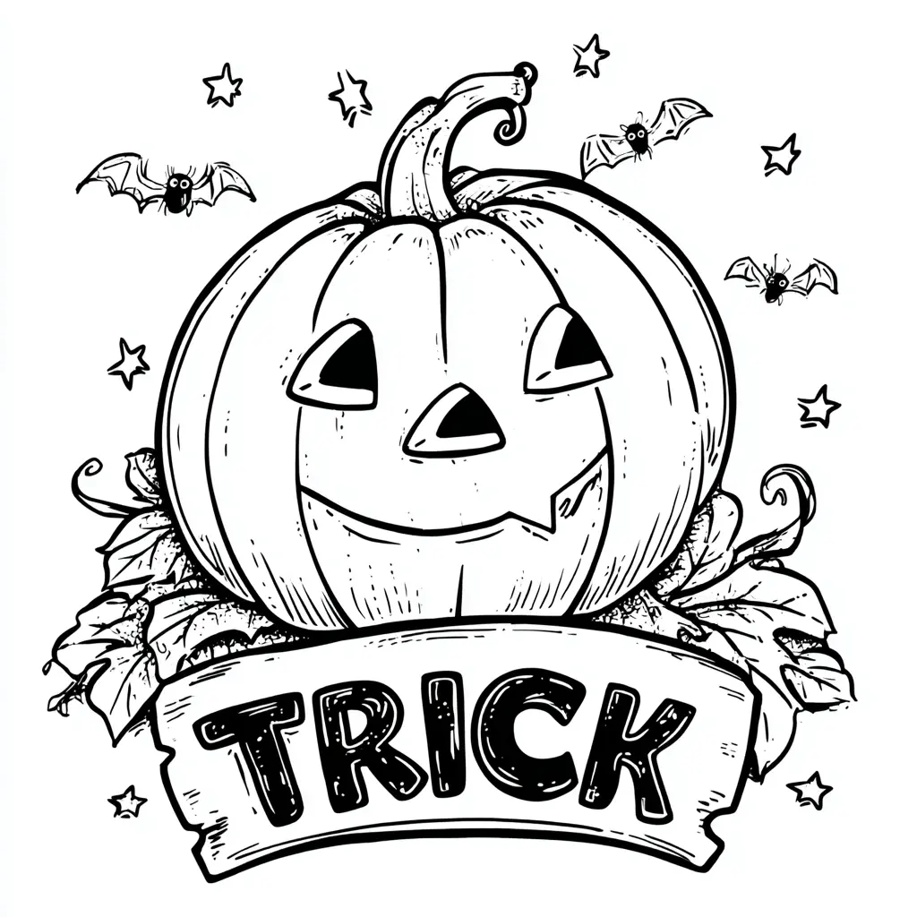Dibujos de Halloween para colorear | CALABAZA TRUCO Dibujos de Halloween para colorear | CALABAZA TRUCO